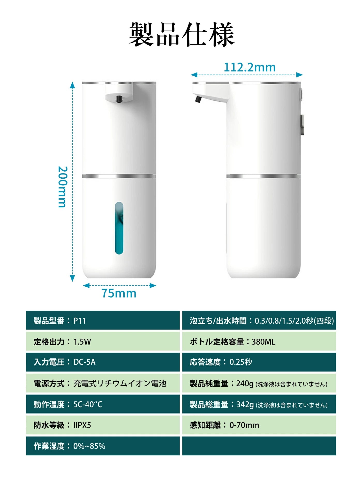 【本日終了！NO.1位 獲得】Kurashi™ フォームディスペンサー