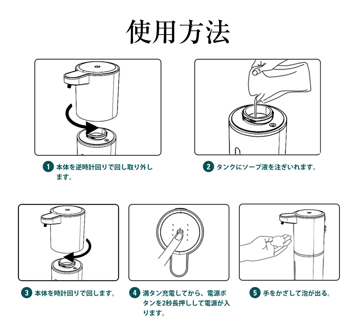 【本日終了！NO.1位 獲得】Kurashi™ フォームディスペンサー