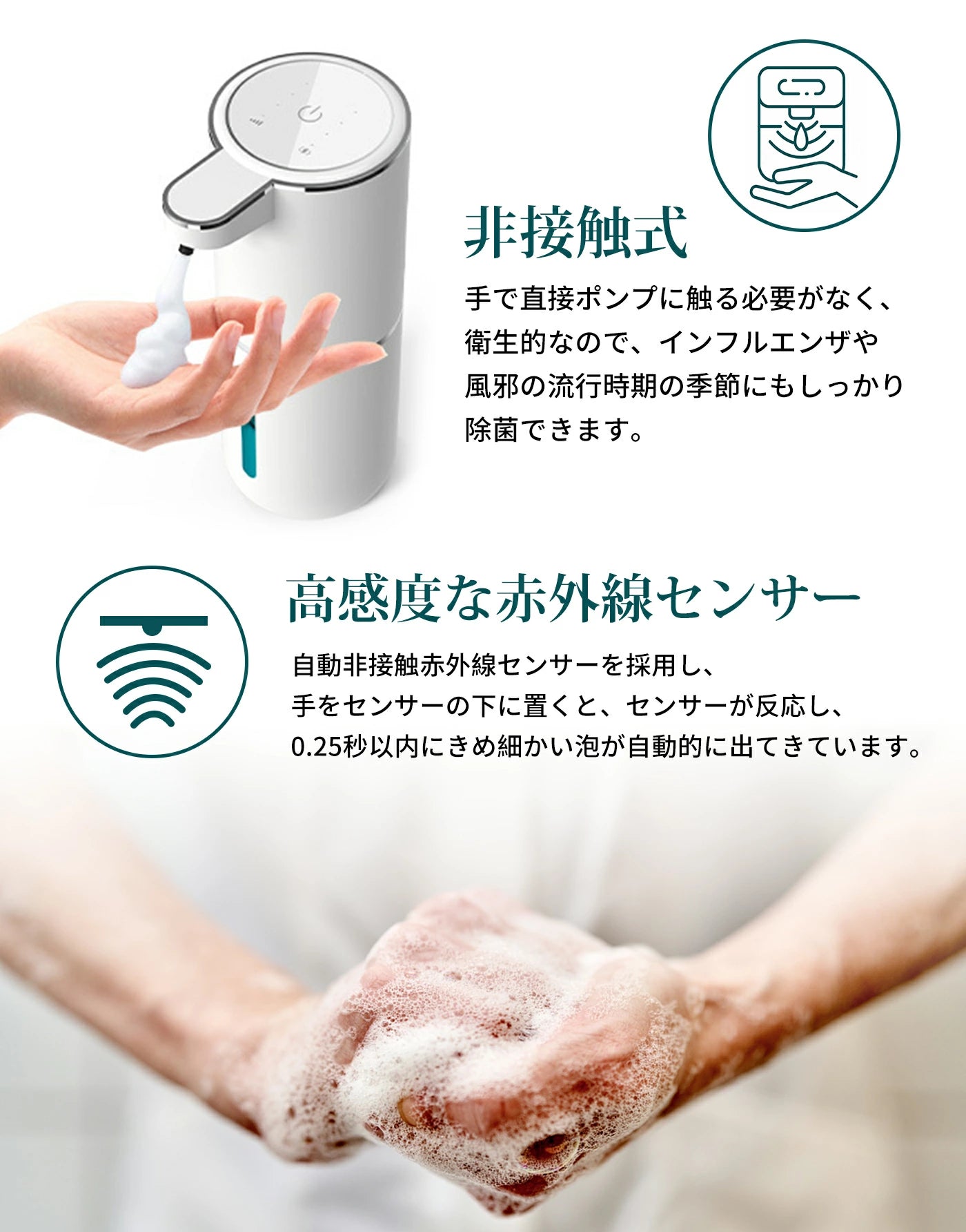 【本日終了！NO.1位 獲得】Kurashi™ フォームディスペンサー